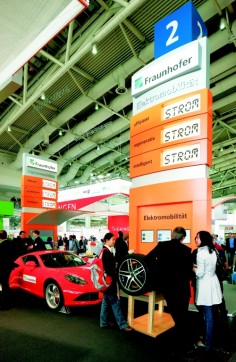 Auf der Hannover Messe hat sich Fraunhofer in jüngerer Vergangenheit der Elektromobilität gewidmet. (Photo: Fraunhofer)