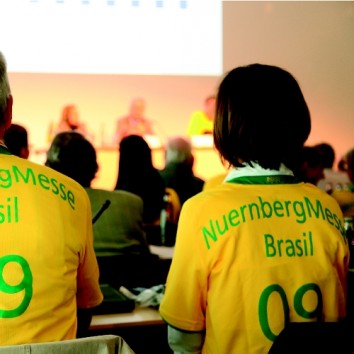 Centre-forward: In the year “09” NürnbergMesse acquired its Brazilian subsidiary. (Photo: NürnbergMesse / Thomas Geiger)