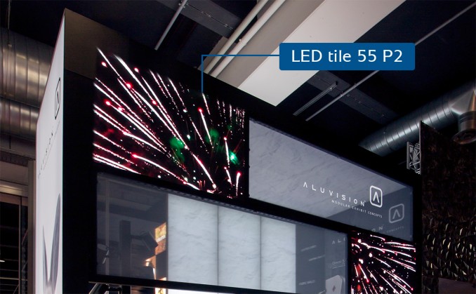 LED video walls integrated in Aluvision’s modular frame system