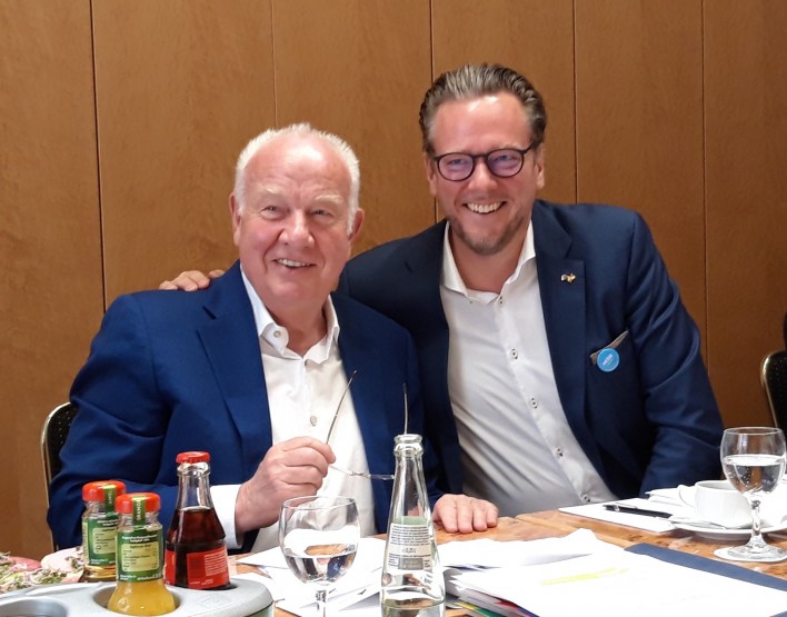 Walter Mennekes (l.) und Philip Harting heute in Berlin.